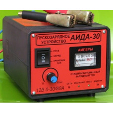 Пускозарядний АІДА-30 12 В, заряд до 30 А, пуск до 80 А, кислотні АКБ, різ. зберігання/десульфатац.