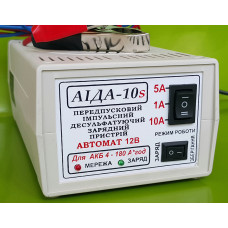 Зарядне передпускове АЇДА-10s —автомат. імпульсне десульфатирующее для АКБ 4-180А*год, режим зберігання