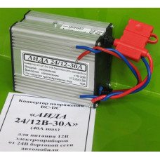 Конвертор «АІДА 24/12В-30А» з = 24 В 12 В для навантаження 0-30 А (45A max)