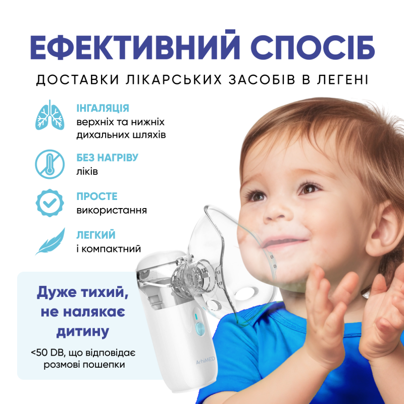 Ультразвуковий МЕШ інгалятор ArhiMED MESH S6