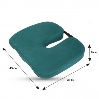 Ортопедична подушка для сидіння - Model-1. Correct Shape®. Подушка від геморою, подагри, простатита смарагдовий