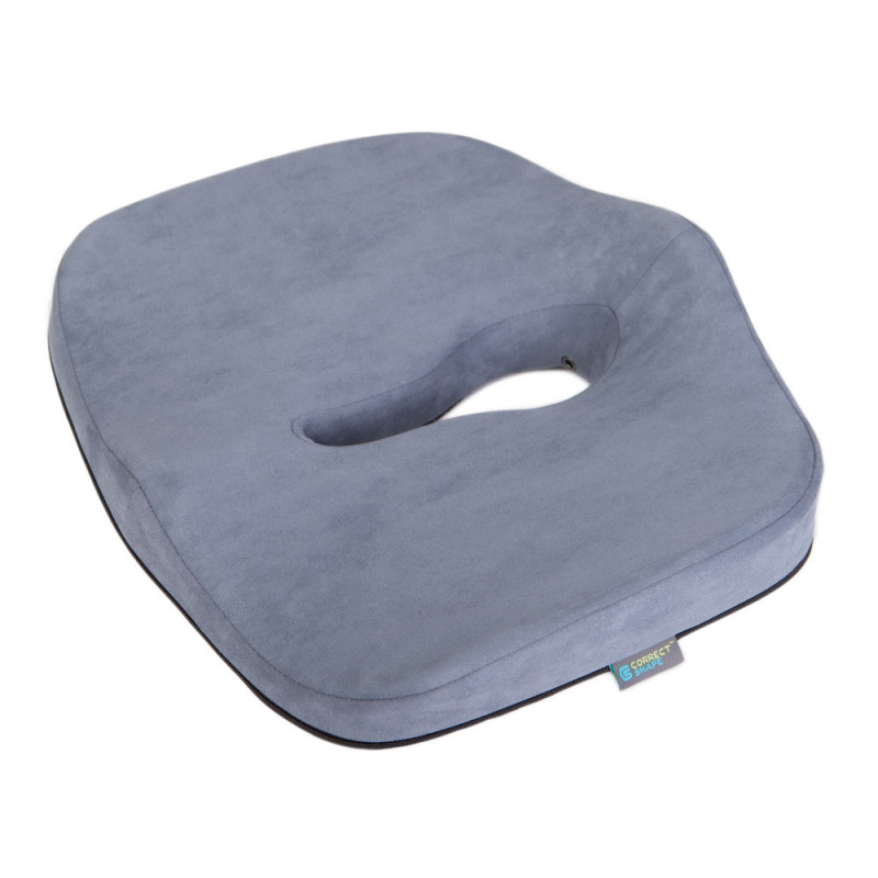 Ортопедична подушка для сидіння Max Comfort, Correct Shape®. Подушка від геморою, простатиту, подагри сірий