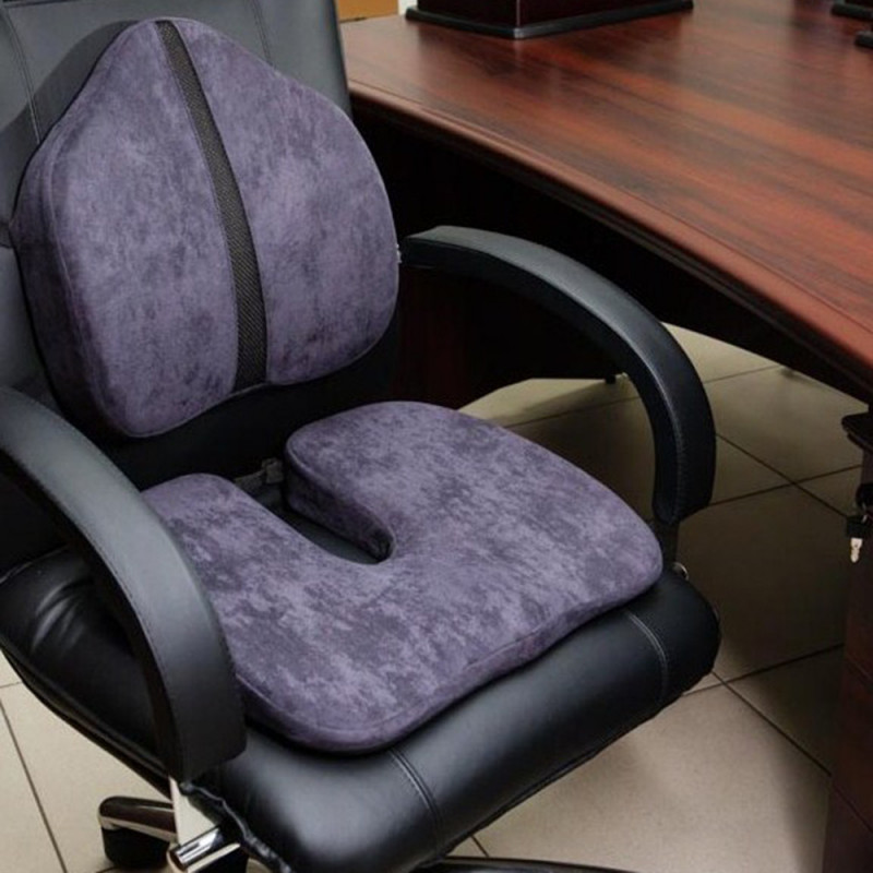 Ортопедична подушка для сидіння Model-1, Correct Shape®. Подушка від геморою, подагри, простатиту сірий