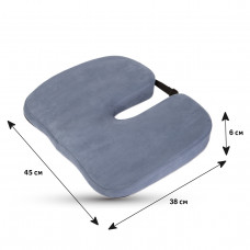 Ортопедична подушка для сидіння Model-1, Correct Shape®. Подушка від геморою, подагри, простатиту сірий