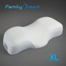 Ортопедична подушка для сну Family Dream® розмір XL (clothing: XL - XXXL) молочний