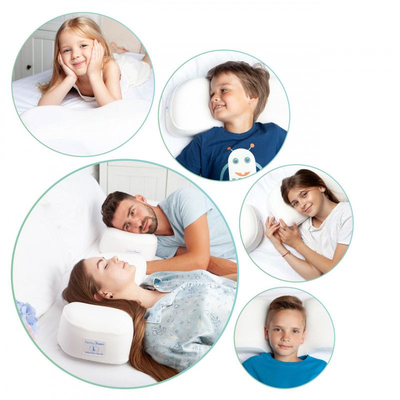 Дитяча ортопедична подушка для сну Family Dream® S (зріст користувача 135-145 см) Вік 10-13 років молочний