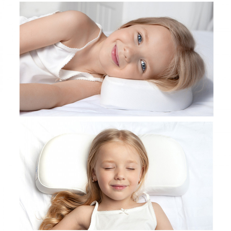 Дитяча ортопедична подушка для сну Family Dream® XS (зріст 125-135 см) Вік 7-10 років молочний