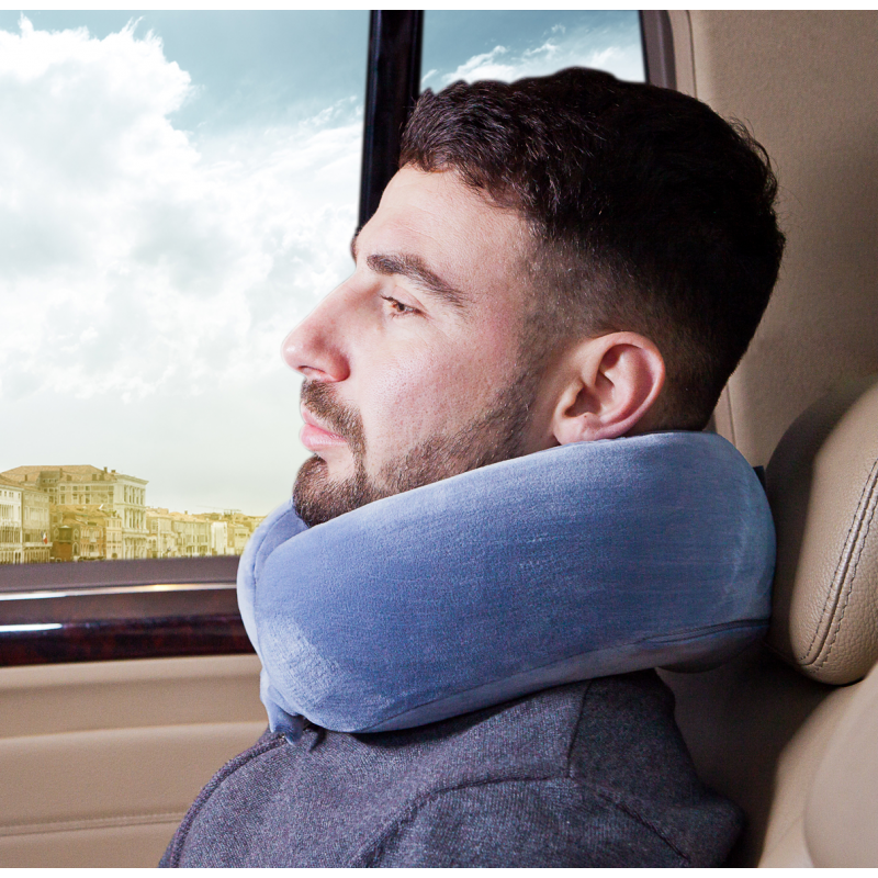 Ортопедична подушка бублік для мандрівок Good Travel, Correct Shape® бузковий
