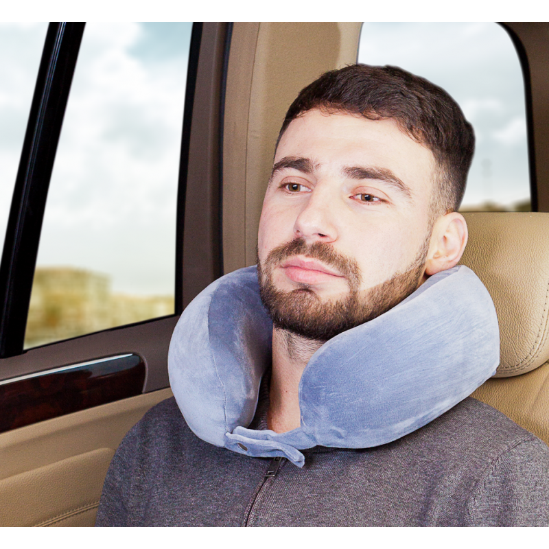 Ортопедична подушка бублік для мандрівок Good Travel, Correct Shape® блакитний