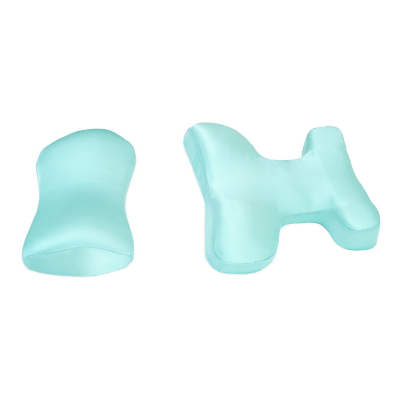 Комплект BEAUTY SET - ортопедичні подушки для сну на животі Beauty Balance® (Face Pillow №1 & Roller Pillow №2) шовк м'ята