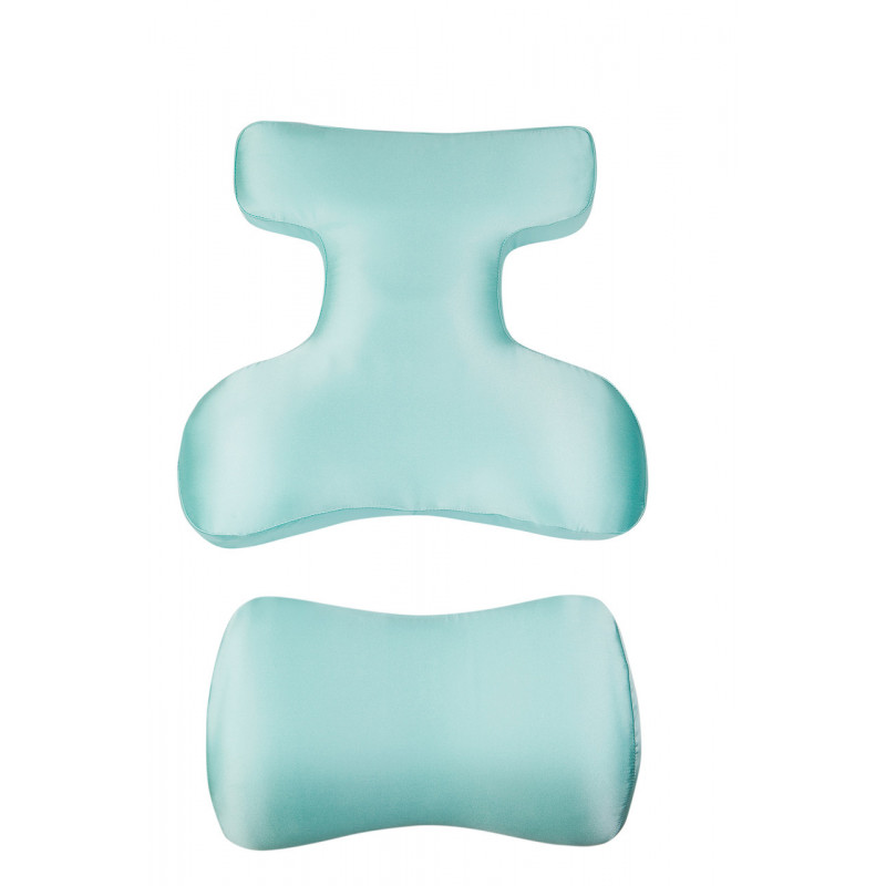Комплект BEAUTY SET - ортопедичні подушки для сну на животі Beauty Balance® (Face Pillow №1 & Roller Pillow №2) шовк м'ята