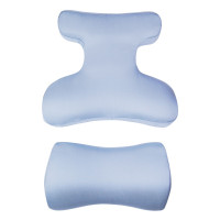 Комплект BEAUTY SET - ортопедичні подушки для сну на животі Beauty Balance® (Face Pillow №1 & Roller Pillow №2) тенсел блакитний