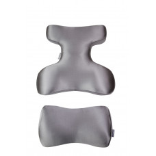 Комплект BEAUTY SET - ортопедичні подушки для сну на животі Beauty Balance® (Face Pillow №1 & Roller Pillow №2) шовк графіт