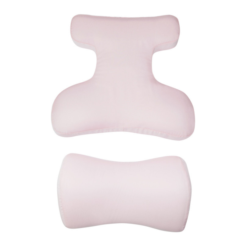 Комплект BEAUTY SET - ортопедичні подушки для сну на животі Beauty Balance® (Face Pillow №1 & Roller Pillow №2) тенсел пудра