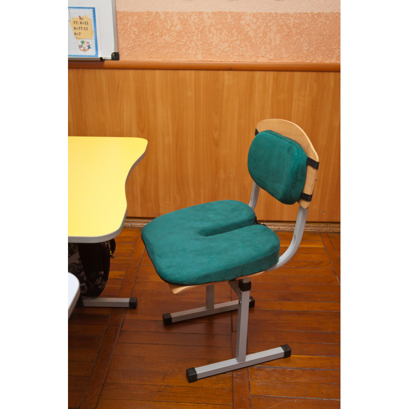 Дитяча ортопедична подушка для сидіння - School Comfort М1-М, Correct Shape® (вік 10-15 років) смарагд