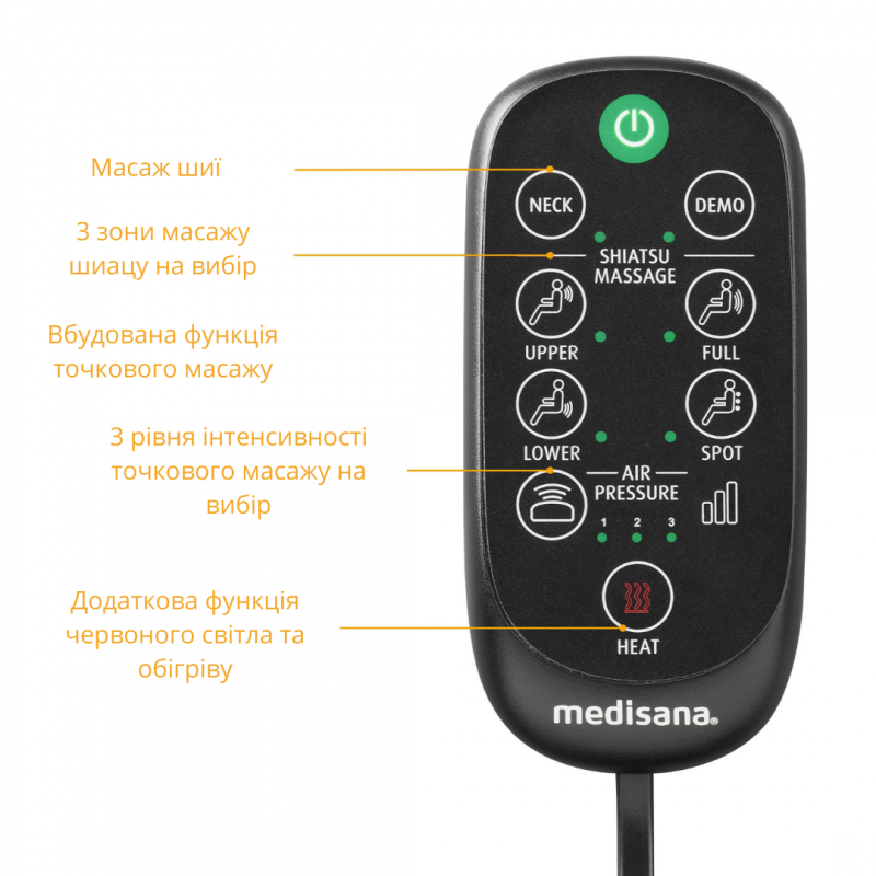 Масажна накидка на сидіння для точкового масажу MC 825