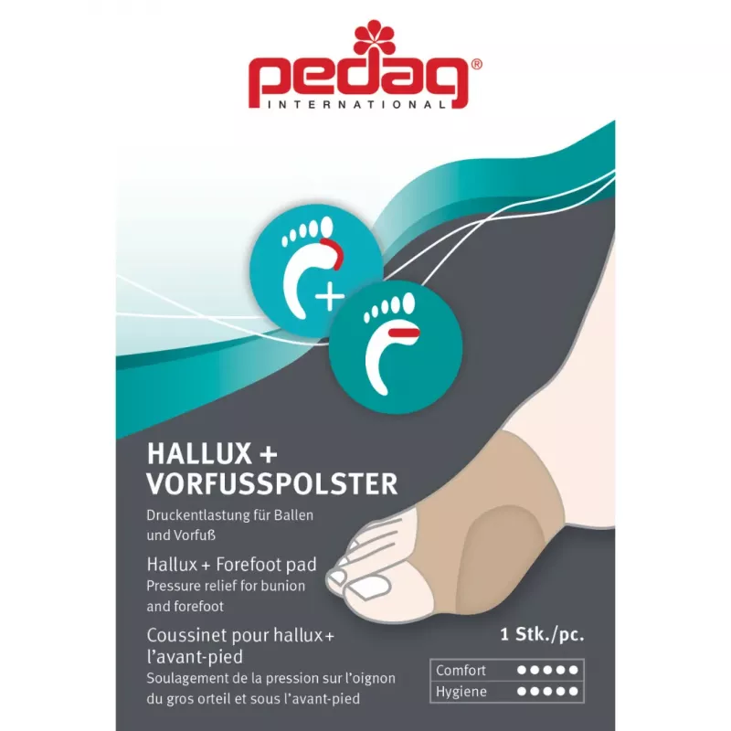 Еластичний бандаж з силіконовою вставкою Pedag Hallux-Vorfusspolster 279