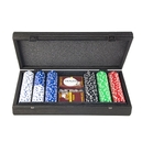 PXL10.300 Manopoulos Poker set (300pcs of 11,50gr &amp; 2*playing cards) in Black wooden replica case