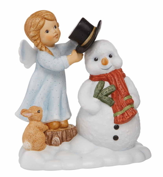 GOE-11750501 Frostys Guardian – Figurine Angel Nina &amp; Marco Winterengelchen mit Swarovski Steinen Goebel