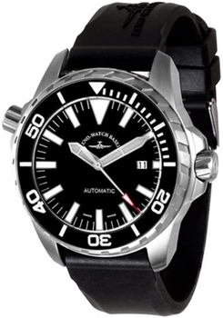 6603-a1 Zeno-Watch Basel ProDiver II, Auto, black dial, bk rubber strap