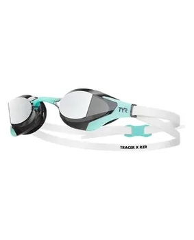 Окуляри для плавання TYR Tracer-X RZR Mirrored Racing, Silver/Mint/White