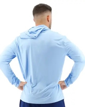 Футболка чоловіча з капюшоном TYR Men’s SunDefense Hooded Shirt, Sky Blue, L