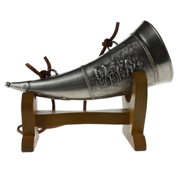 12628 Artina Drinking Horn on Stand „Gambrinus“ 19.5 cm