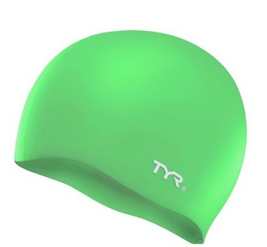 Шапочка для плавання TYR Wrinkle-Free Junior Silicone Swim Cap APPLE GRN (LCSJR-326)