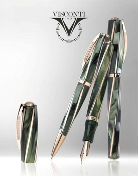 26806 Divina Elegance Green Medium Roller Ручка Роллер Visconti