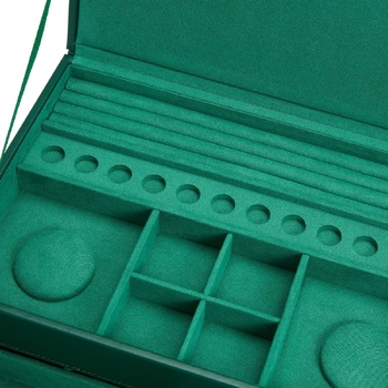 392012 Sophia Jewelry Box with Drawers WOLF Forest Green