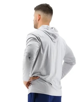 Футболка чоловіча з капюшоном TYR Men’s SunDefense Hooded Shirt, Light Grey, L