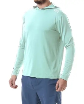 Футболка чоловіча з капюшоном TYR Men’s SunDefense Hooded Shirt, Mint, XL