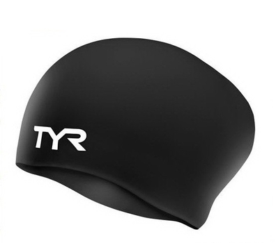 Шапочка для плавання TYR Long Hair Wrinkle-Free Silicone Cap BLACK (LCSL-001)