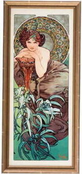GOE-66-519-28-1 Artis Orbis Alphonse Mucha 'Emerald' Goebel
