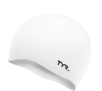 Шапочка для плавання TYR Wrinkle-Free Silicone Swim Cap WHITE (LCS-100)
