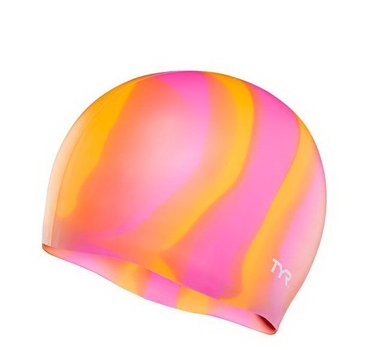 Шапочка для плавання TYR Multi-Color Silicone Swim Cap ORANGE/PINK (LCSM-801)