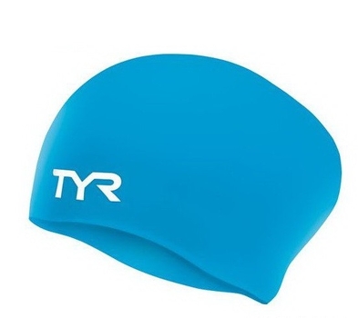 Шапочка для плавання TYR Long Hair Wrinkle-Free Silicone Cap BLUE (LCSL-420)