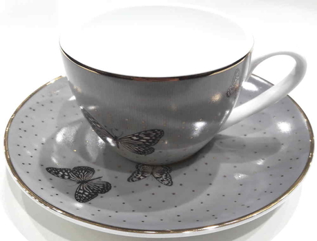 GOE-26150371 Grey Butterflies - TEA CUP ARTIS ORBIS JOANNA CHARLOTTE Goebel