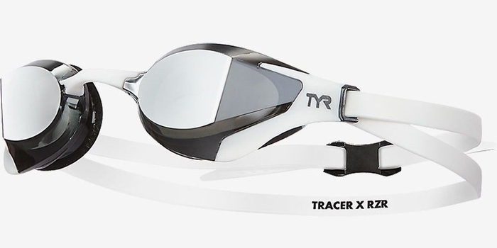 Окуляри для плавання TYR Tracer-X RZR Mirrored Racing, Silver/ White (658)