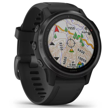 Спортивные часы Garmin fenix 6S, Pro and Sapphire editions, Black with black band, GPS навігатор