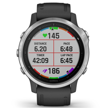 Спортивные часы Garmin fenix 6S, Silver with black band, GPS навігатор