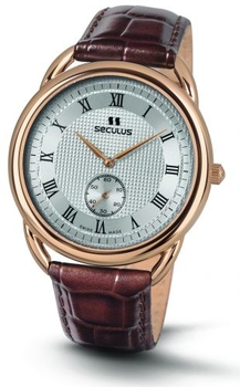 4483-2-1069 pvd-r case, white dial, brown leather (Seculus)