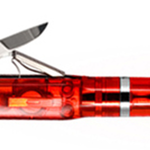 SP300 Ручка - нож с фонариком, красная, авиатор Wagner of Switzerland