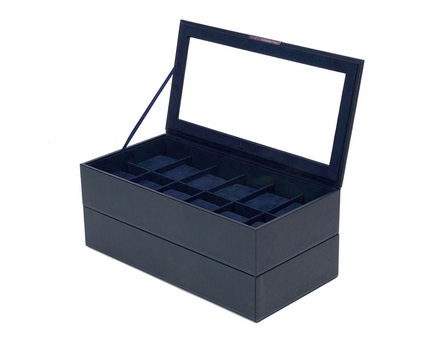 319717 Stackable Watch Tray Set 2 x 12 pcs WOLF Navy