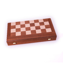 TS1MBLA Manopoulos Backgammon Mahogany with Black &amp; Oak points - Combo