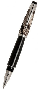 NP 005R RB cap with white python barrel black resin rhodinated d Ручка Роллер Signum
