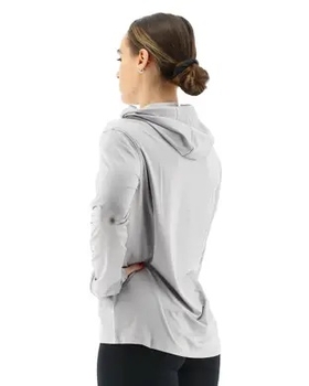 Футболка жіноча з капюшоном TYR Women’s SunDefense Hood Sun Shirt, Light Grey, M