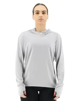 Футболка жіноча з капюшоном TYR Women’s SunDefense Hood Sun Shirt, Light Grey, M