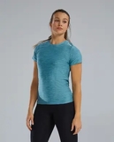 Жіноча футболка з короткими рукавами TYR Women's Airtec Short Sleeve Tee- Solid, Delphinium Blue Heather M (FPTSO3A-971-M)