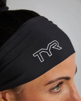 Спортивна пов'язка на голову TYR Headband, Dark Grey (A45008-021)